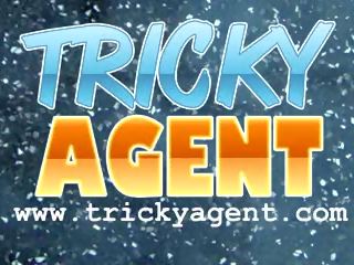 Tricky agent - hiding van de regen een brunette is trapped!