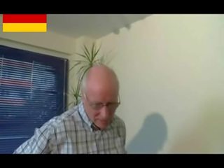 German grandpa sets up young mademoiselle randy